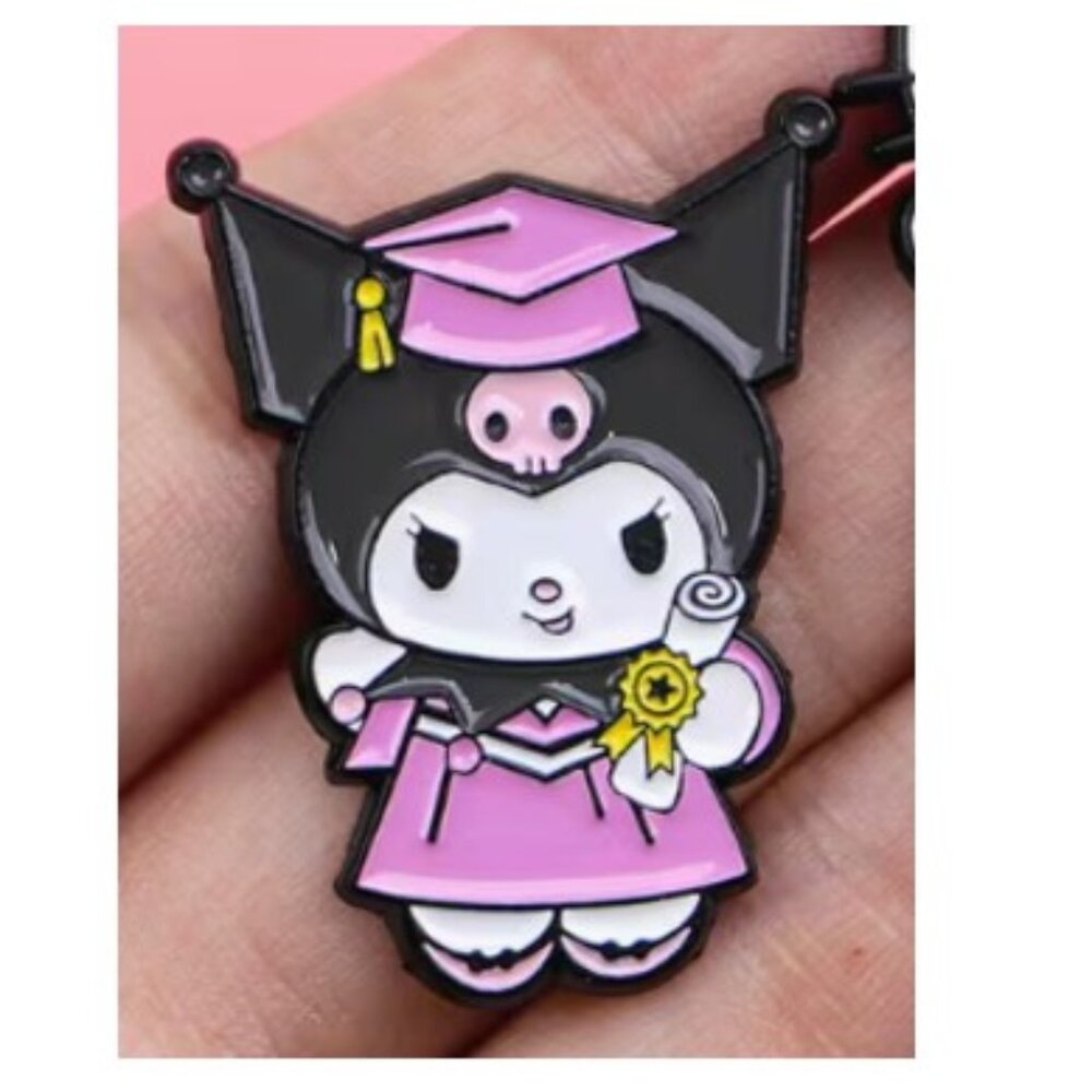 HELLO KITTY Kuromi “Cutest Lil’ Graduate” Enamel Pin Brooch (NEW & SO CUTE!)